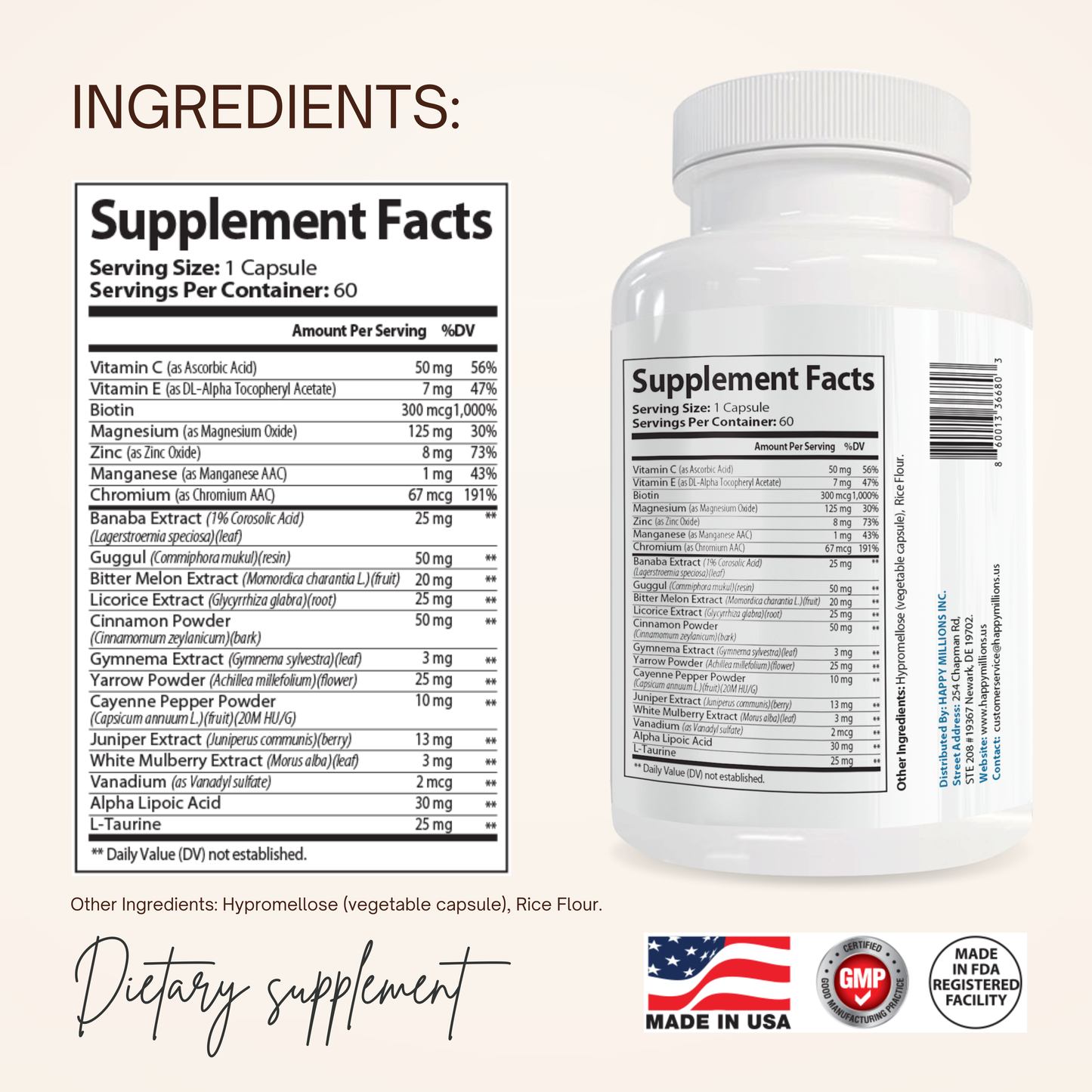 GLUCOPAUSE & PROSTATE SUPPORT Happy Millions