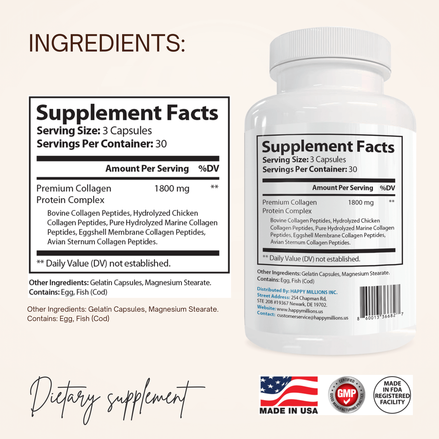COLLAGEN COMPLEX & LIVER SUPPORT Happy Millions
