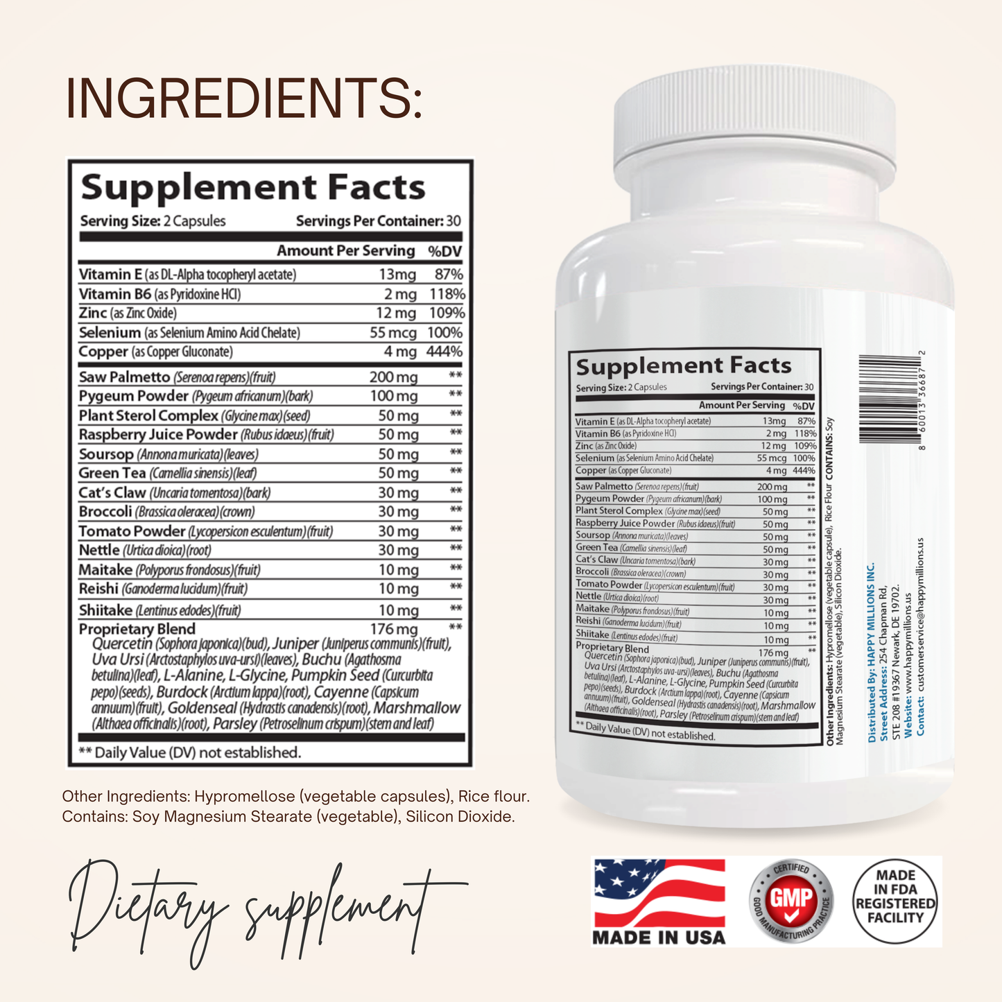 GLUCOPAUSE & PROSTATE SUPPORT Happy Millions