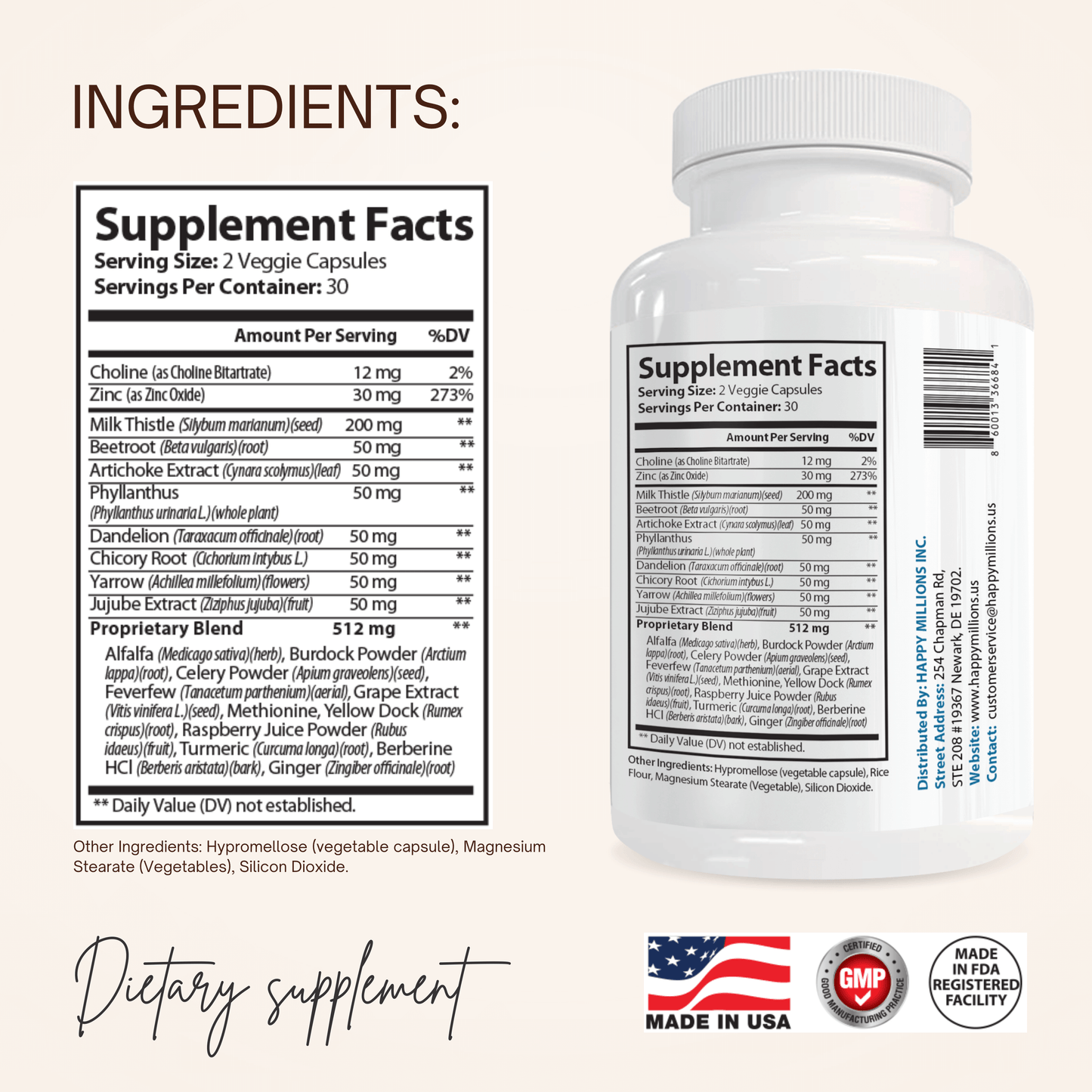 COLLAGEN COMPLEX & LIVER SUPPORT Happy Millions