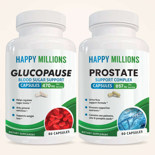 GLUCOPAUSE & PROSTATE SUPPORT Happy Millions