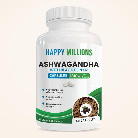 ASHWAGANDHA WITH BLACK PEPPER Happy Millions