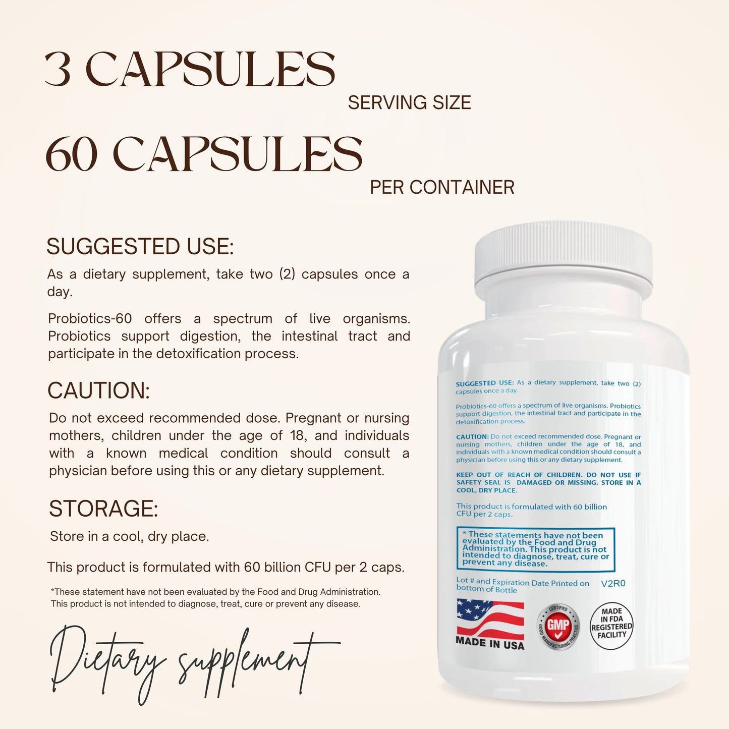 PROBIOTIC 60 BILLION CFU Happy Millions