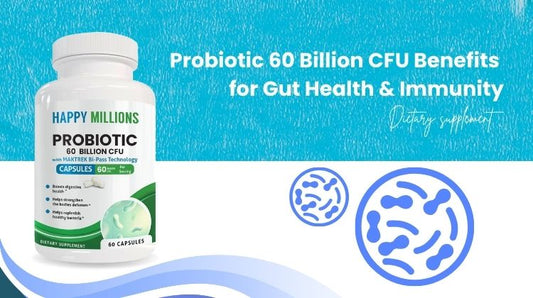 Probiotic 60 Billion CFU Benefits for Gut Health & Immunity