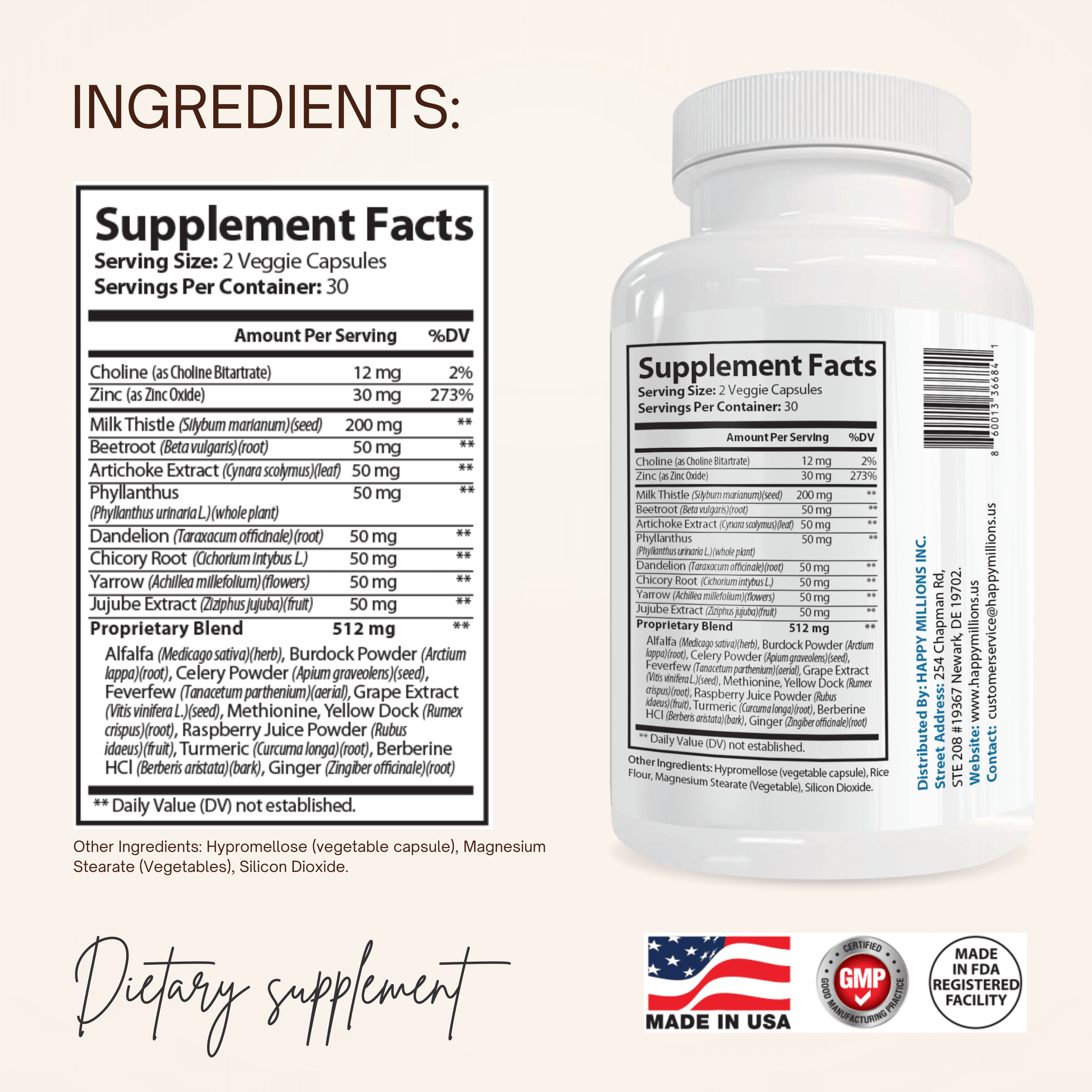 COLLAGEN COMPLEX & LIVER SUPPORT Happy Millions